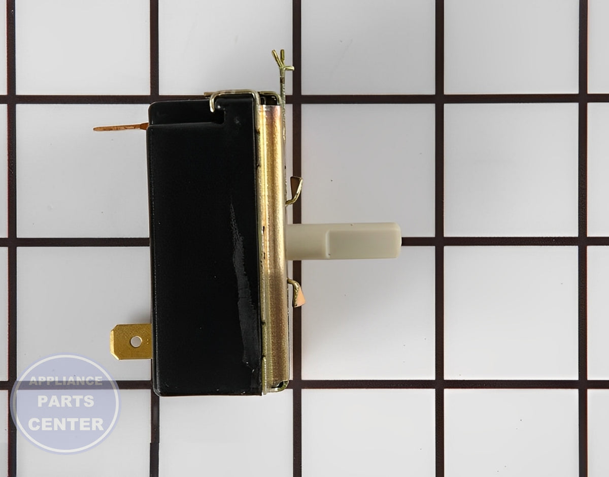 GE DRYER ROTARY START SWITCH WE4X881 - Side view with precise measurements