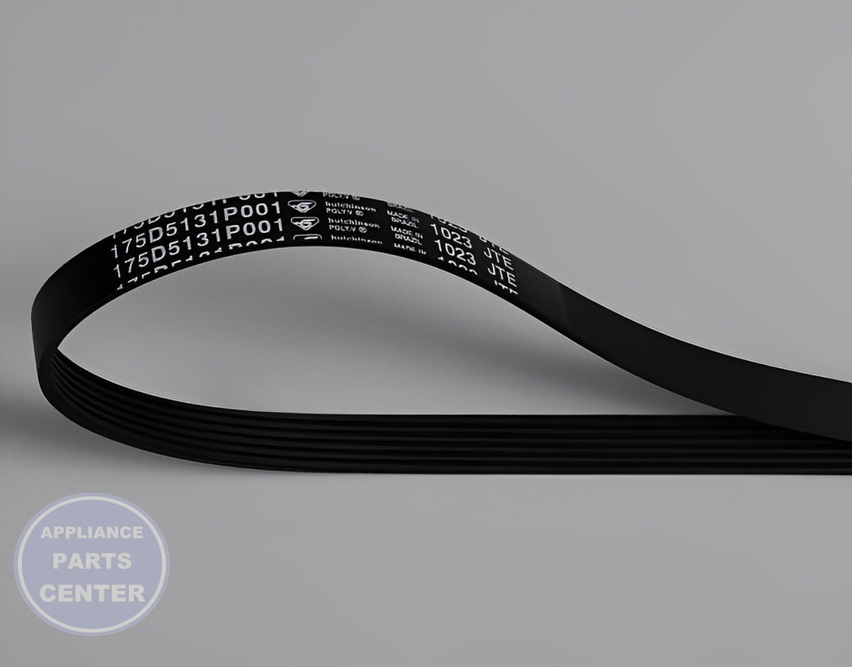 GE WASHER 6 RIB BELT WH01X10302 - Main view showing heavy-duty design for [specific models]