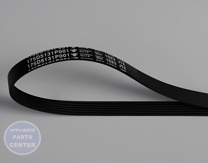 GE WASHER 6 RIB BELT WH01X10302 - Main view showing heavy-duty design for [specific models]