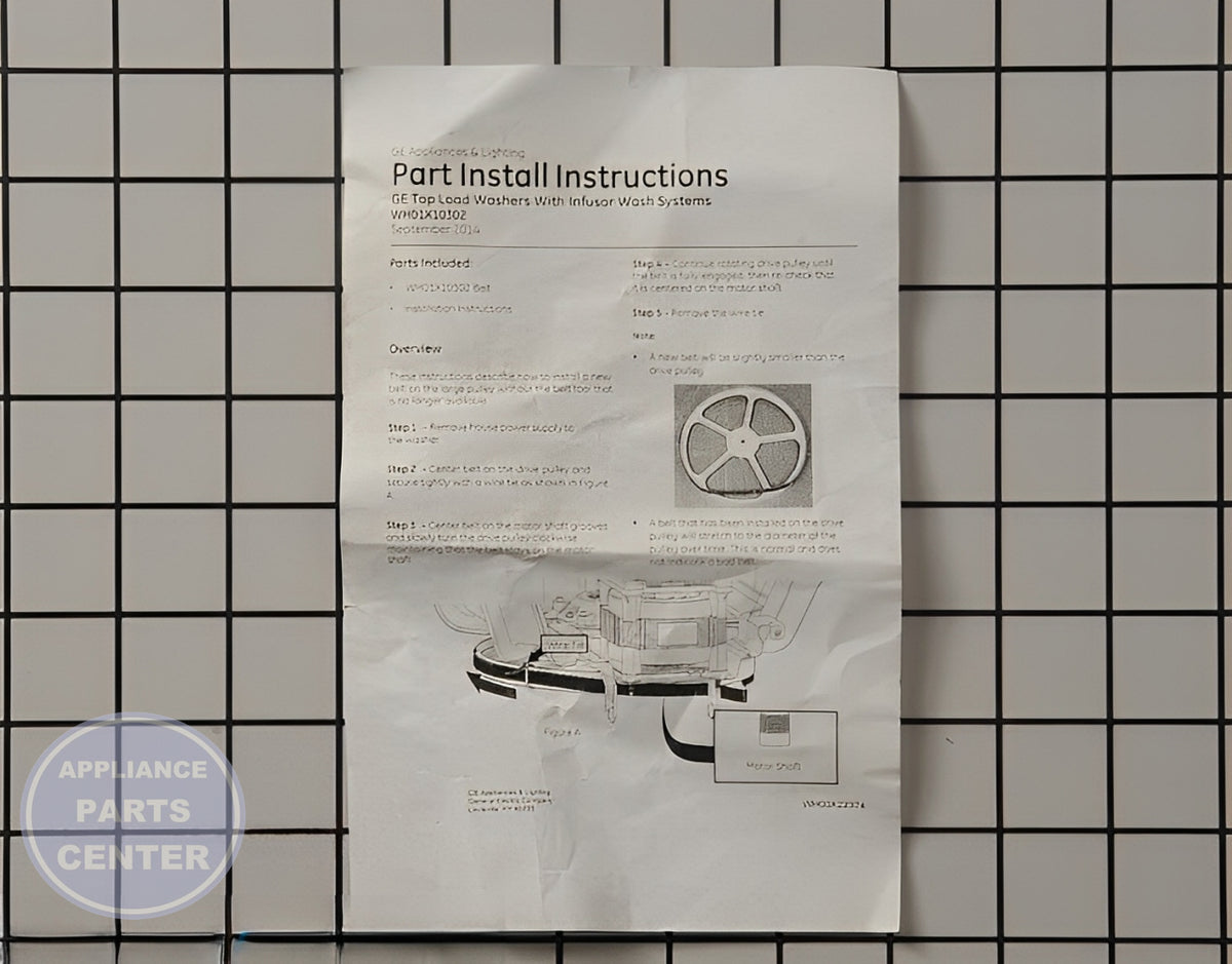 GE WASHER 6 RIB BELT WH01X10302 - Detailed view of durable material