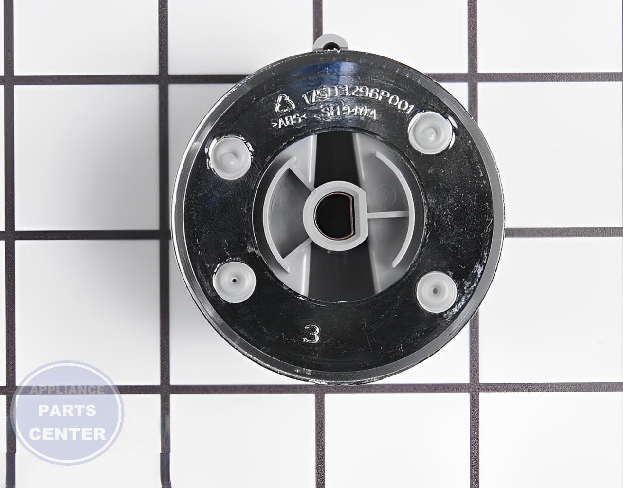 GE WASHER DRYER GRAY KNOB AND CLIP ASSEMBLY WH01X10462 - Main view showing smooth control for GEN models