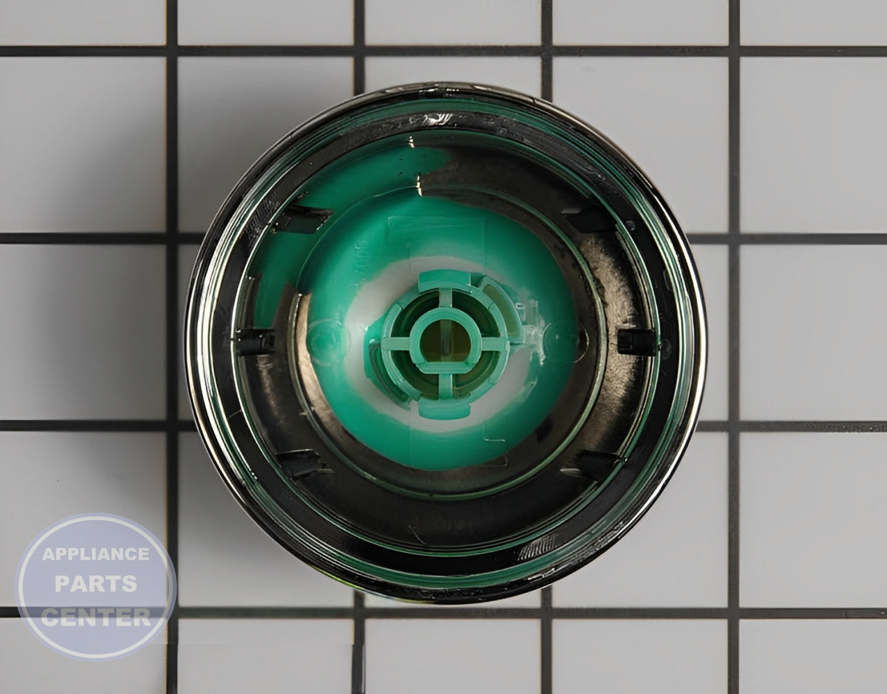 KNOB RUBBER ASM WH01X10748 - Side view with precise fit measurements