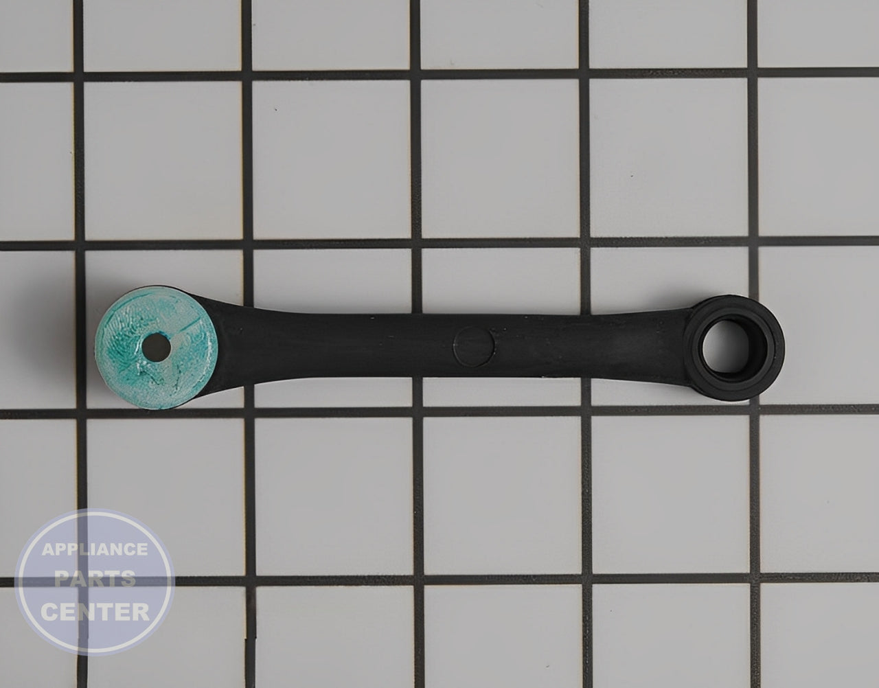 GE WASHER SHOCK STRAP WH01X20438 - Side view with precise suspension measurements