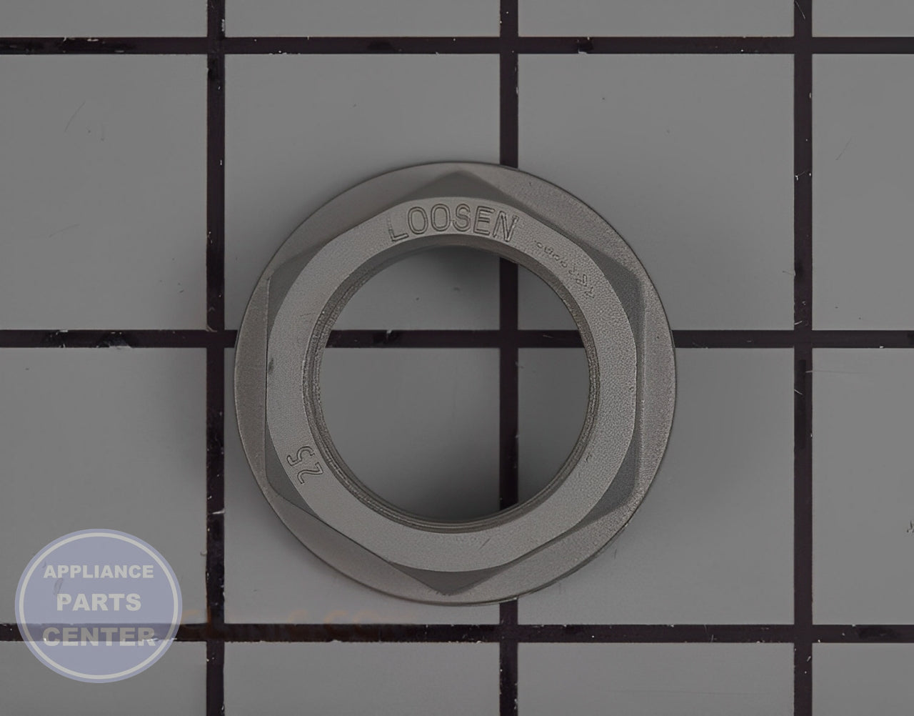 GE WASHER SPANNER NUT WH02X10363 - Main view showing fastening mechanism for GE washer/dryer combos