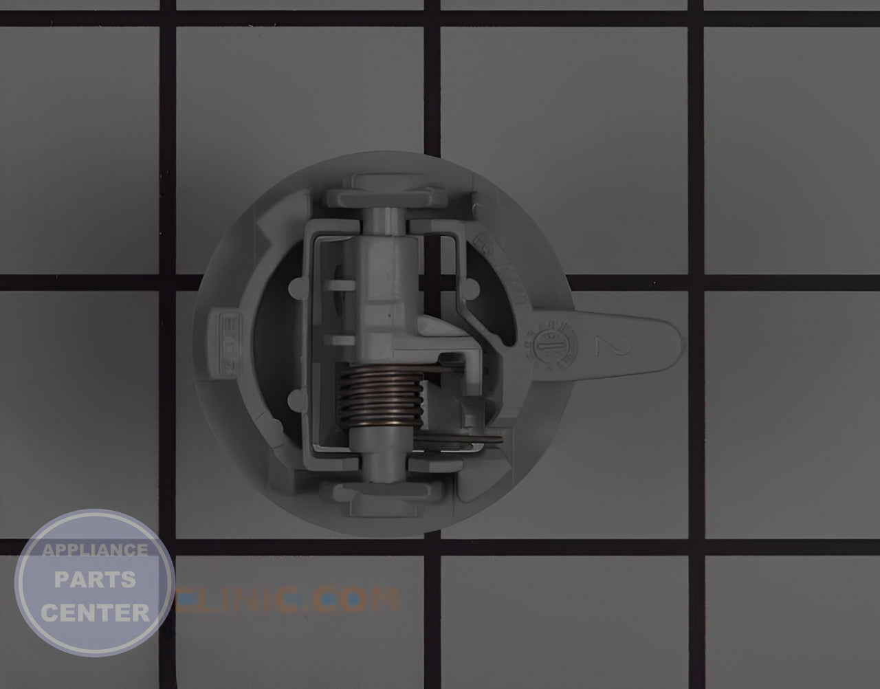 GE WASHER LID LOCK STRIKER WH02X24106 - Side view with precise latch specifications