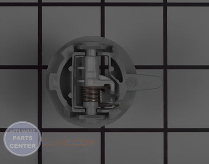 GE WASHER LID LOCK STRIKER WH02X24106 - Side view with precise latch specifications