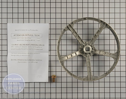 GE Washer Drive Pulley Kit WH07X10022 - Main view showing durable construction for GE washing machines