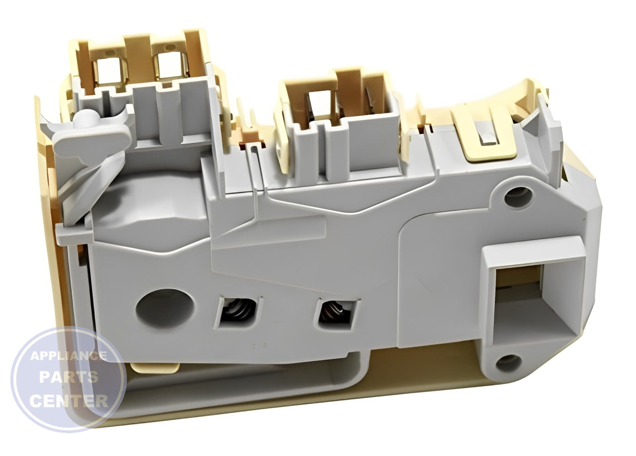 GE WASHER DOOR LOCK AND SWITCH ASSEMBLY WH10X10008 - Main view showing secure locking for GE Washer Model XYZ