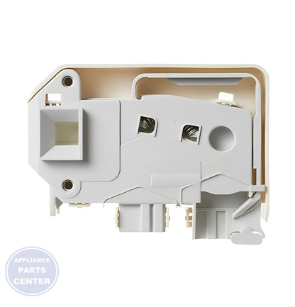 GE WASHER DOOR LOCK AND SWITCH ASSEMBLY WH10X10008 - Installation in GE Washer Model XYZ showing key mounting points