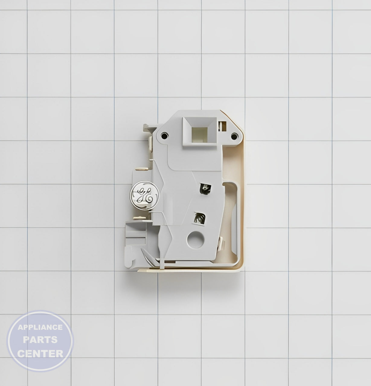 GE WASHER DOOR LOCK AND SWITCH ASSEMBLY WH10X10008 - Installation in GE Washer Model XYZ showing key mounting points