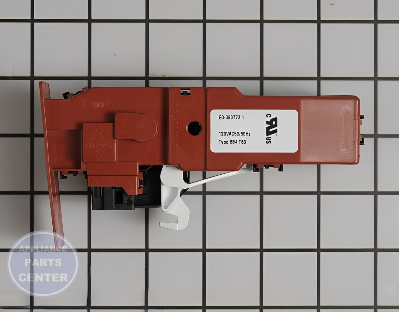 GE WASHER DOOR LOCK WH10X20821 - Detailed view of the durable latch mechanism