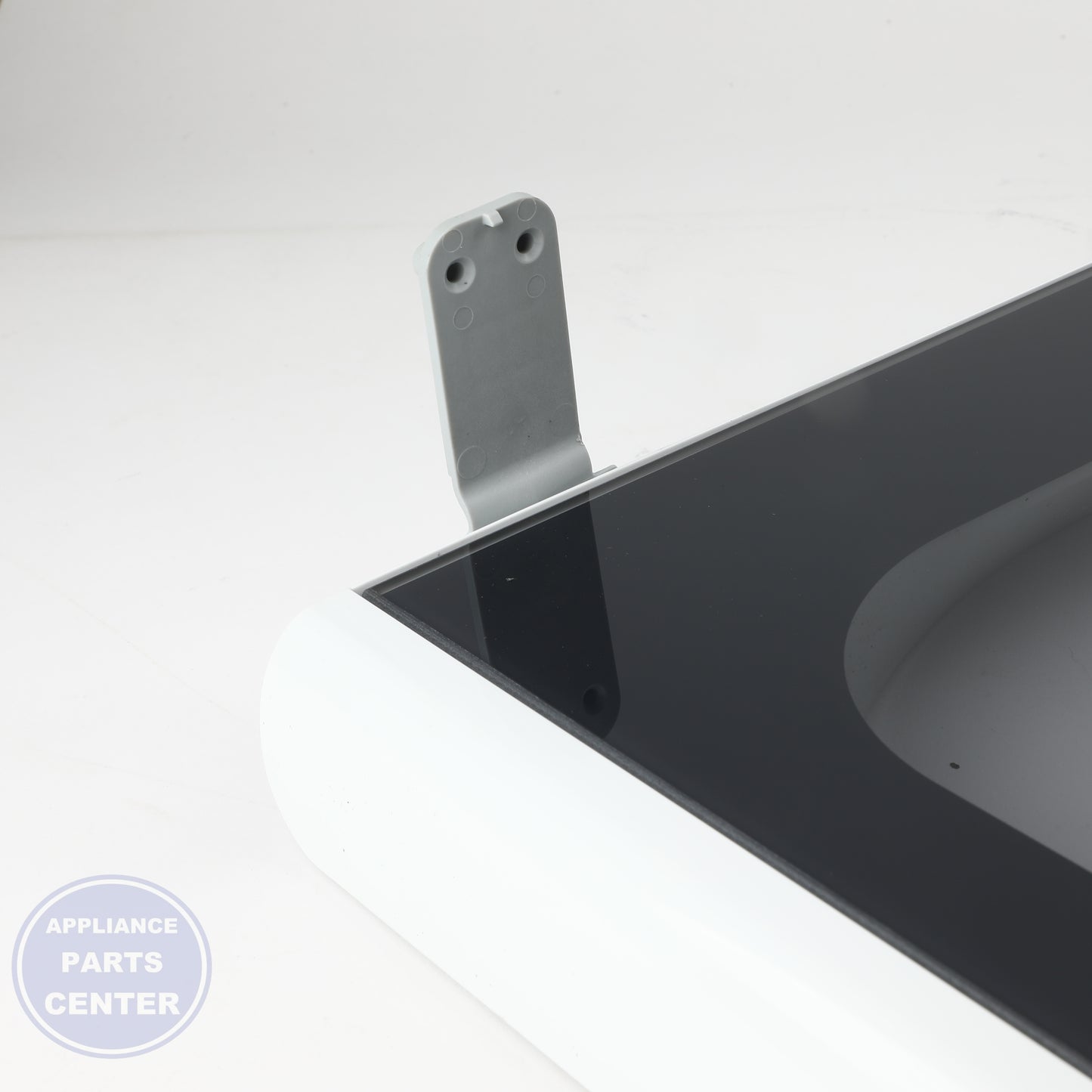 GLASS FRAME LID TL WASHER WHITE WH10X35297 - Side view with crystal-clear visibility