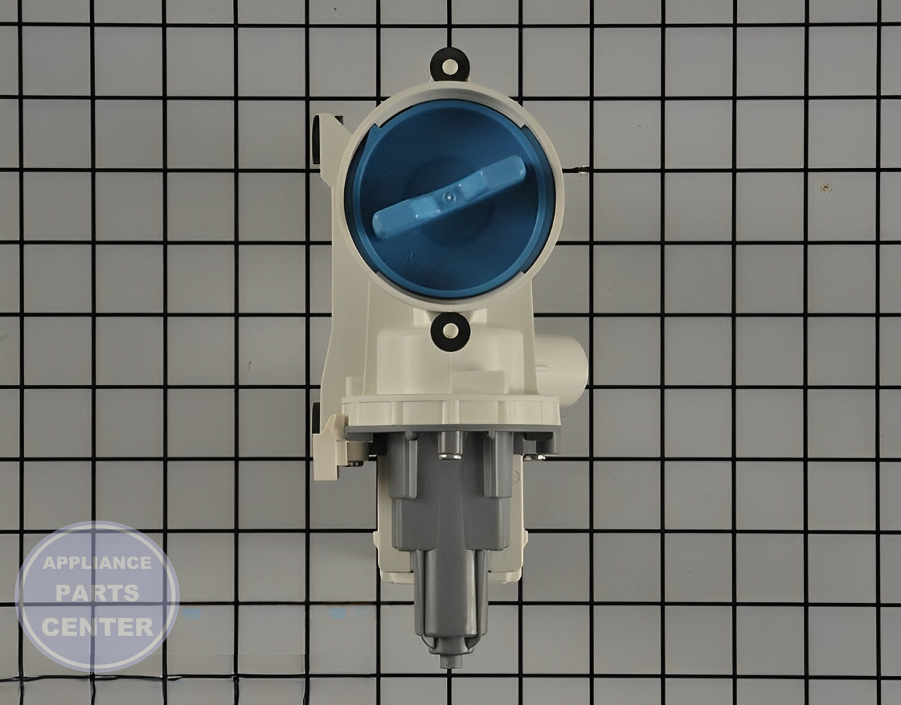 GE REPLACEMENT DRAIN PUMP WH11X29539 - Side view with measurements of 6 x 4 x 3 inches