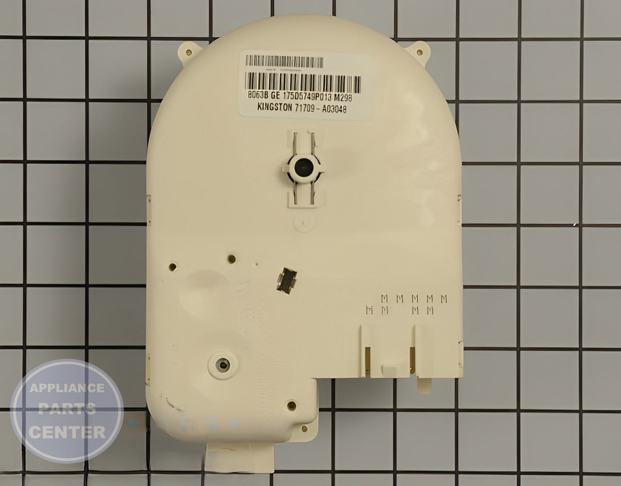 TIMER  WASHER WH12X10346 - Side view with Circuit Board & Timer specifications