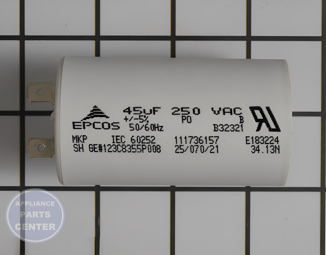 GE WASHER CAPACITOR WH12X10462 - Main view showing capacitor for GEN Washing Machine