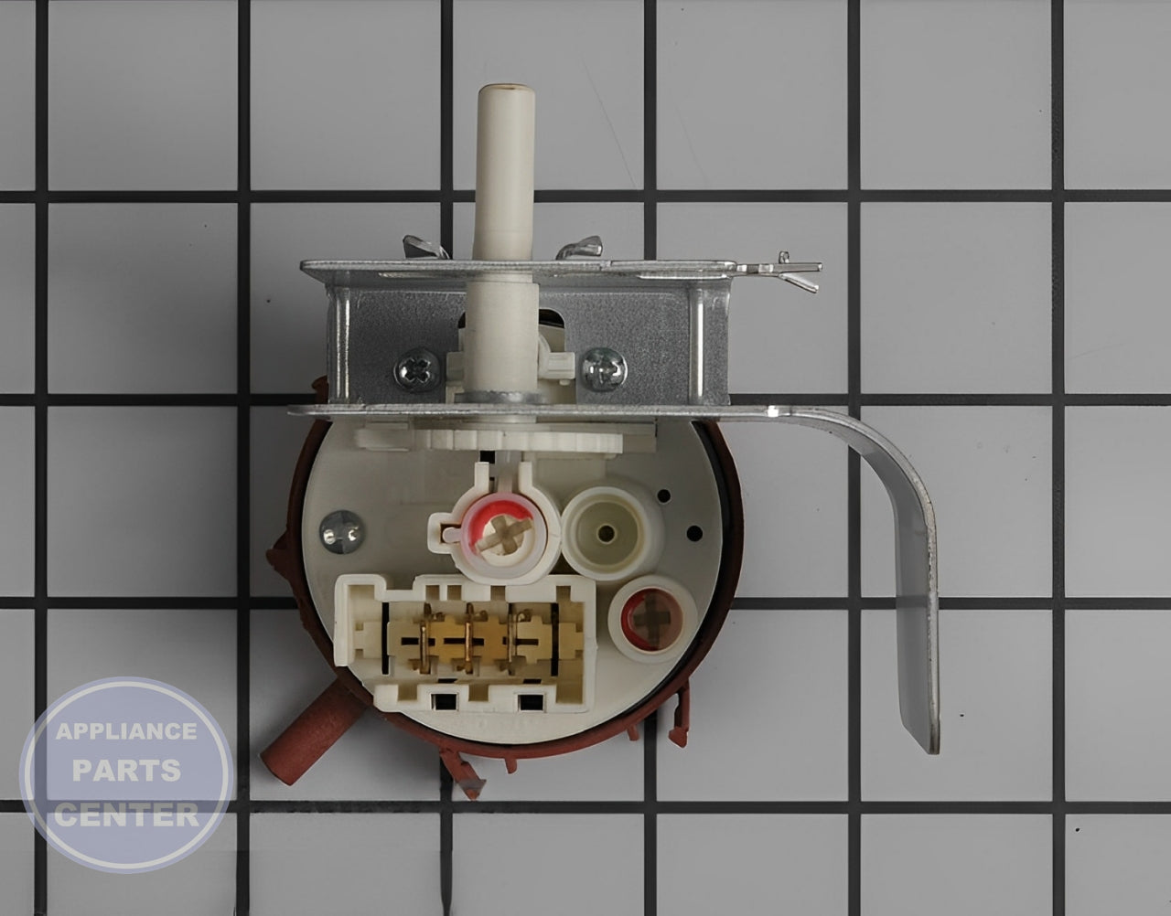 Pressure Switch WH12X10479 - Side view with dimensions 2.5" x 2" x 3"