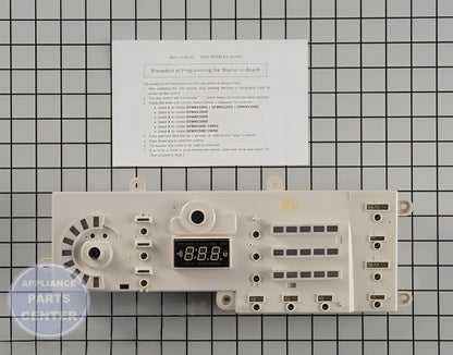 GE User Control and Display Board WH12X10544 - Main view showing control panel for various GE models