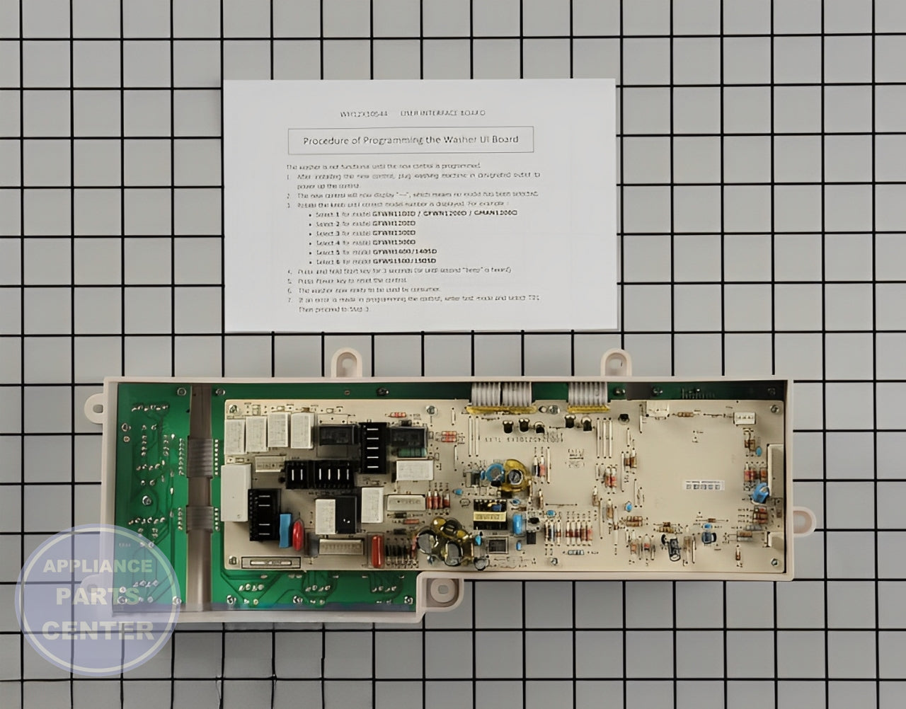 User Control and Display Board WH12X10544 - Detailed view of timer and circuit details