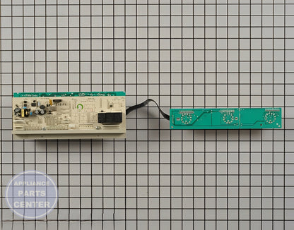 GE WASHER CONTROL BOARD ASSEMBLY WH12X10614 - Detailed view of timer circuitry