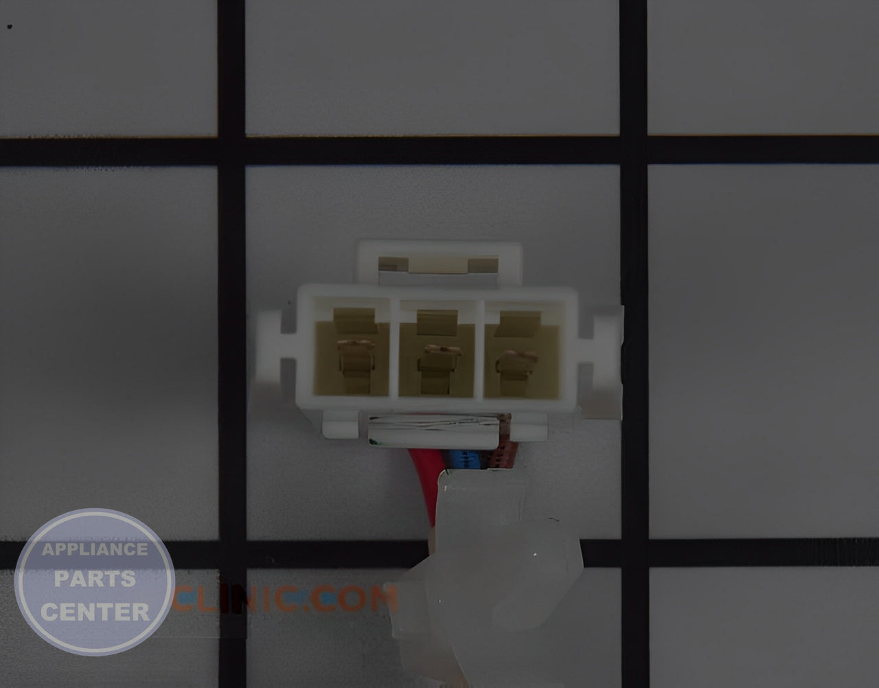 GE WASHER SPEED SENSOR WH12X27187 - Detailed view of sensor & thermistor assembly