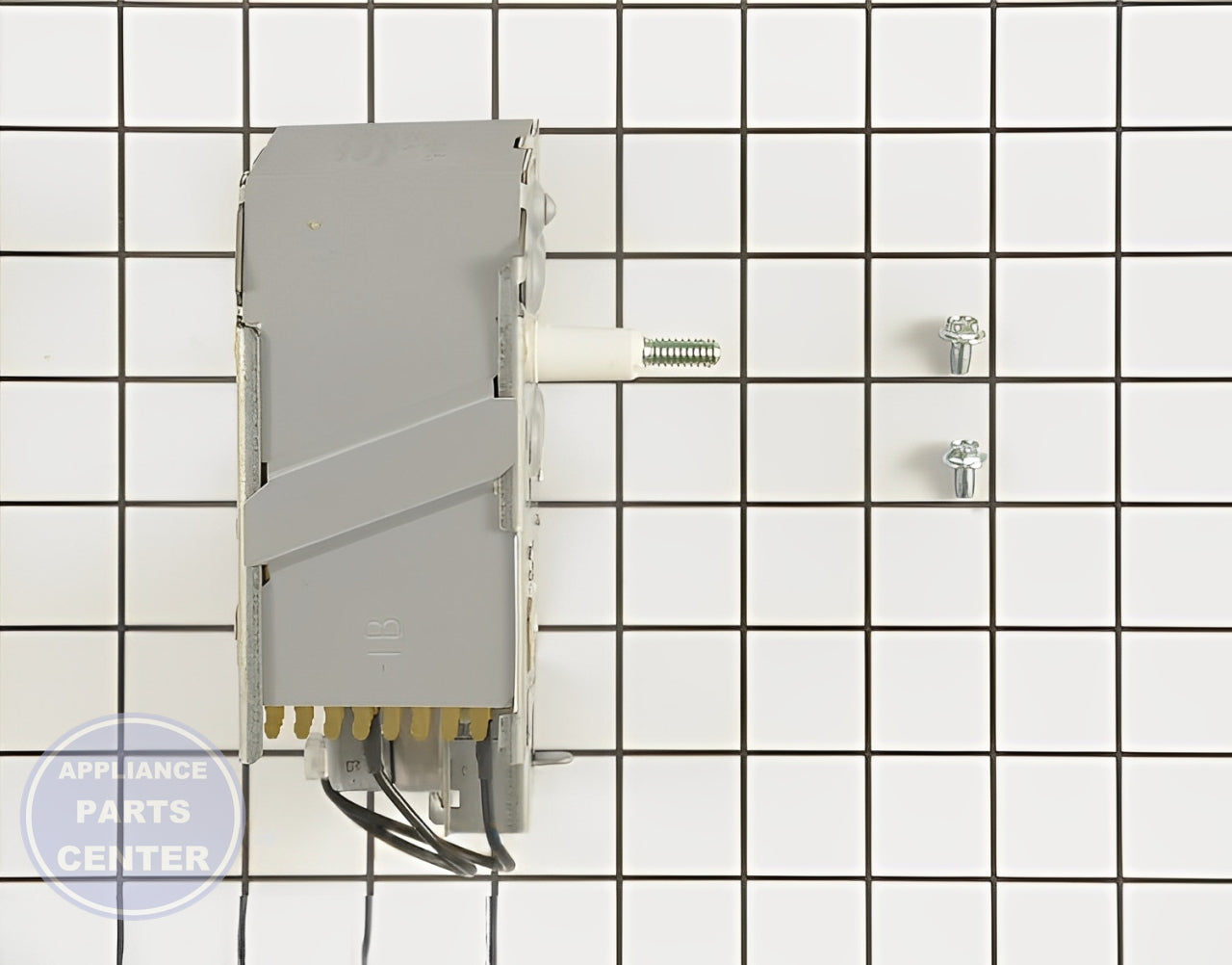 GE WASHER TIMER CONTROL WH12X950 - Side view with precise measurements