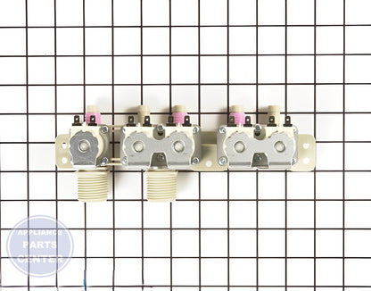 Water Inlet Valve WH13X10017 - Side view with precise measurements
