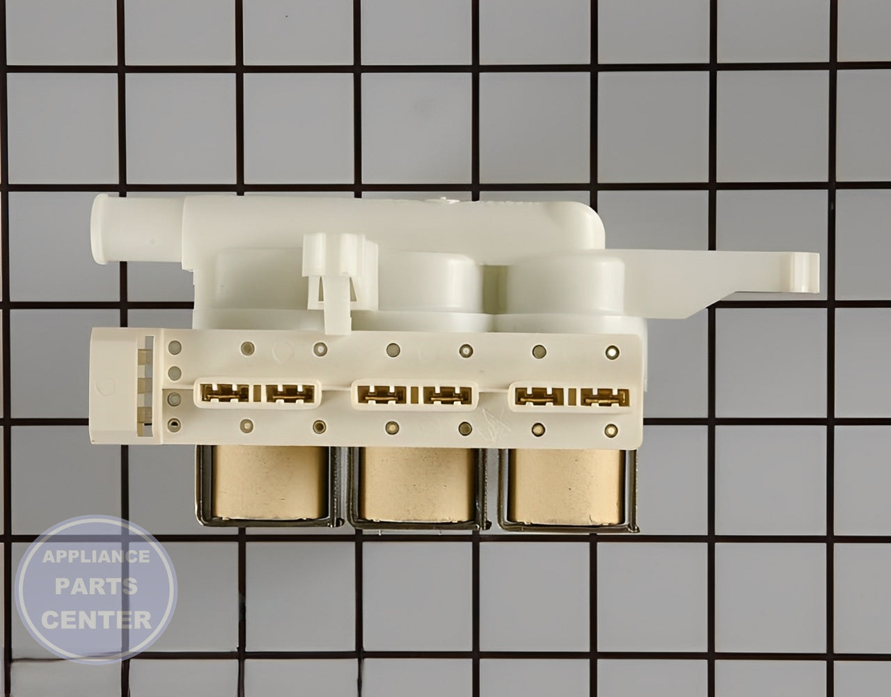 Water Inlet Valve WH13X10025 - Detailed view of valve and float combo for compatible models