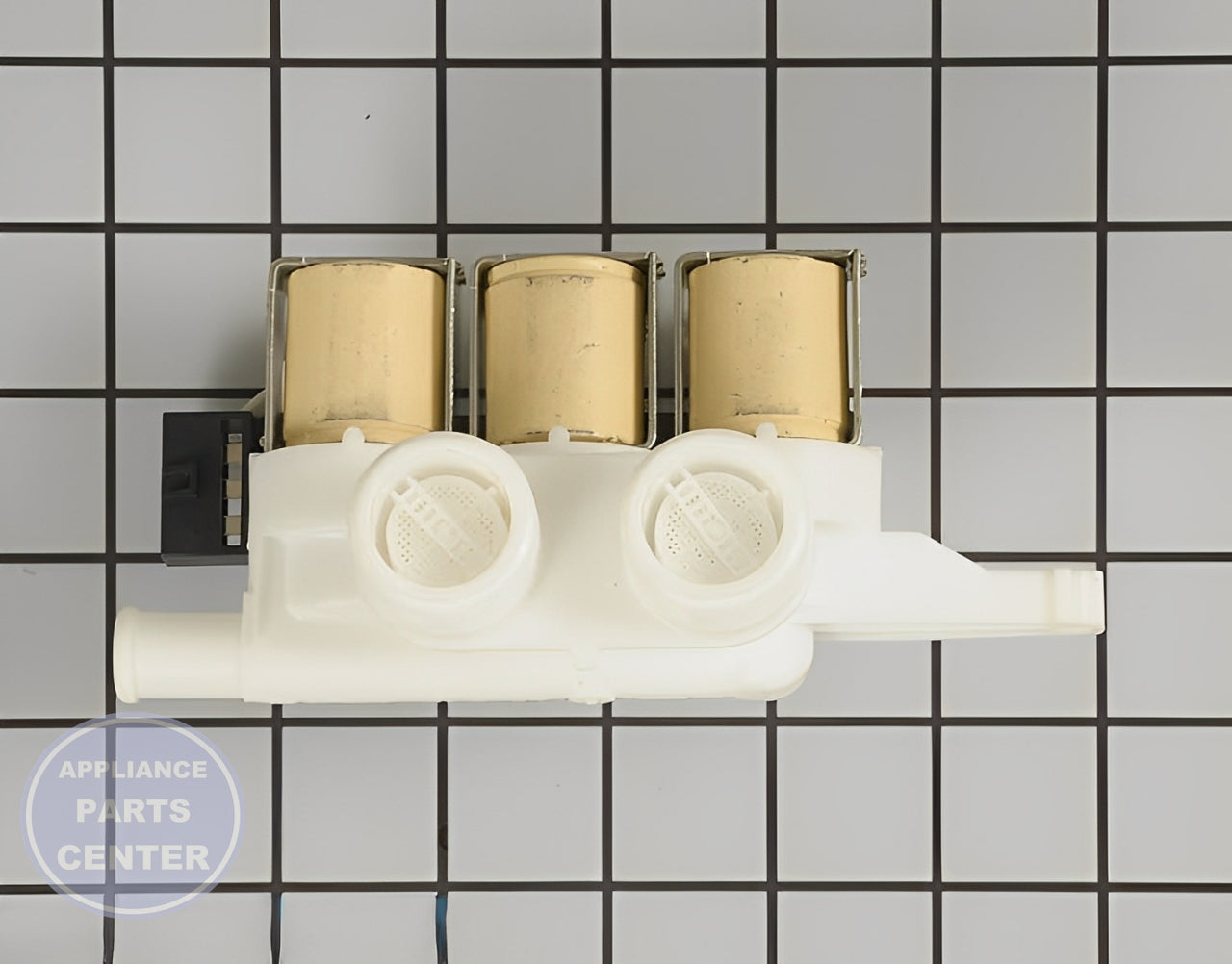 GE Water Inlet Valve WH13X10027 - Main view showing valve assembly for various GE models