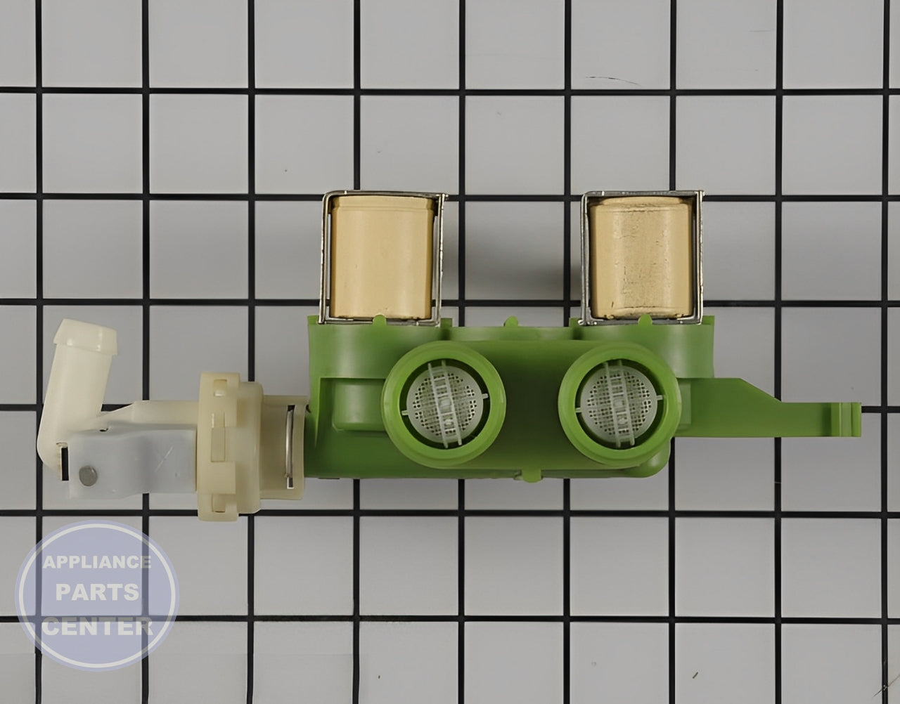 Water Inlet Valve WH13X10033 - Side view with 3.5 x 2.5 x 4 inches specifications