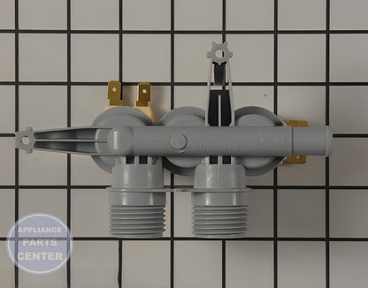 GE WASHER WATER INLET VALVE WH13X10053 - Detailed view of valve & float mechanism