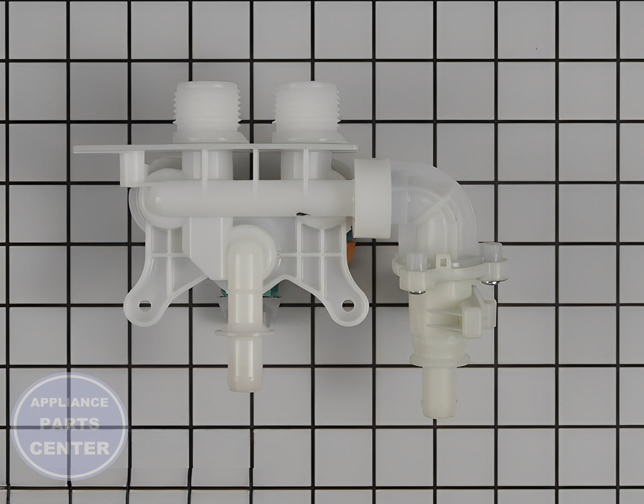 Water Inlet Valve WH13X10066 - Side view with 6 x 4 x 3 inches specs