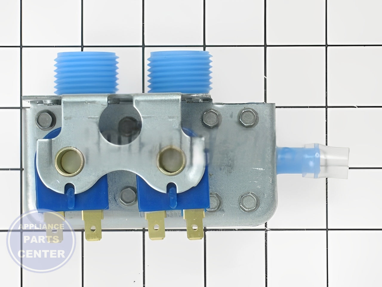 GE WASHER WATER INLET VALVE WH13X81 - Installation in GE top-load washer showing key mounting points