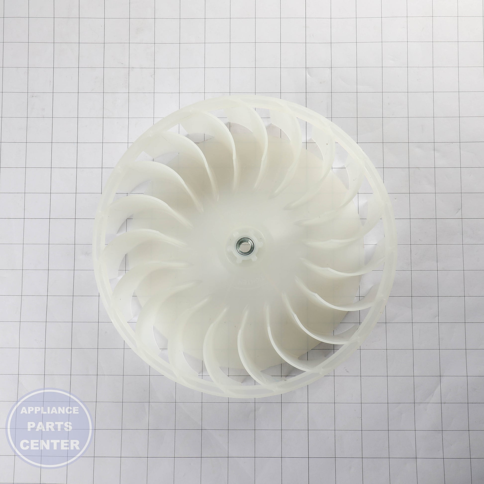 BLOWER WHEEL WH16X34317 - Side view with specific measurements