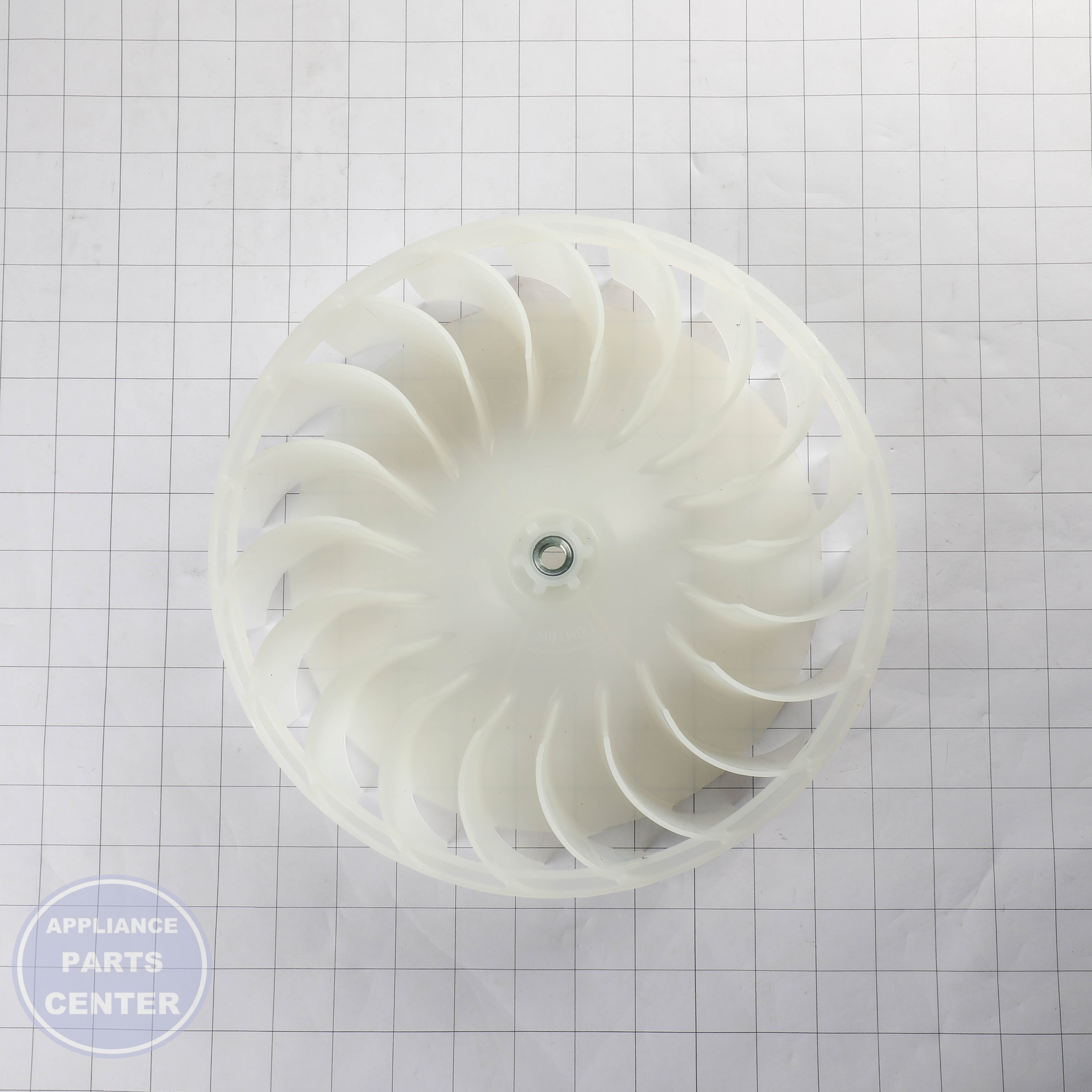 BLOWER WHEEL WH16X34317 - Side view with specific measurements
