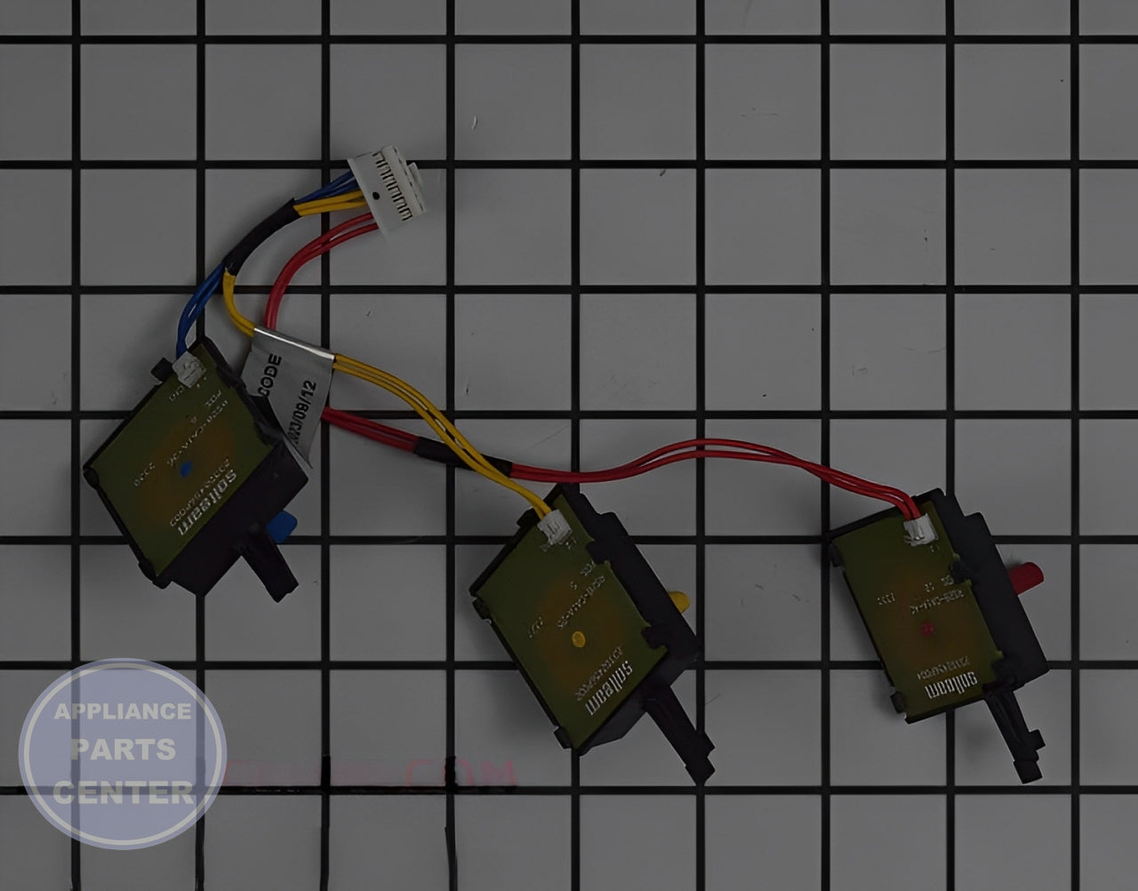 GE SELECTOR ASSEMBLY WH18X27241 - Side view with precise control specifications