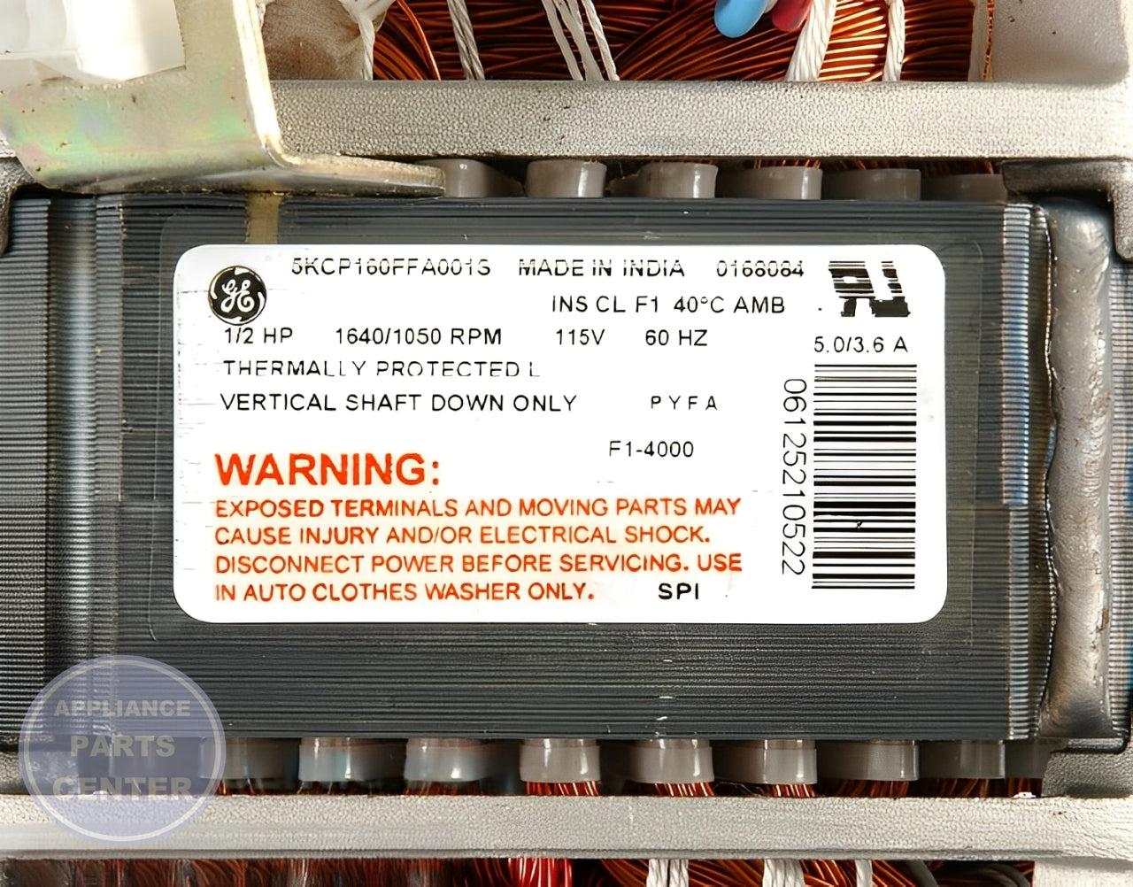 MOTOR ASSY 2 SPEED PSC WH20X10019 - Detailed view of efficient technical details