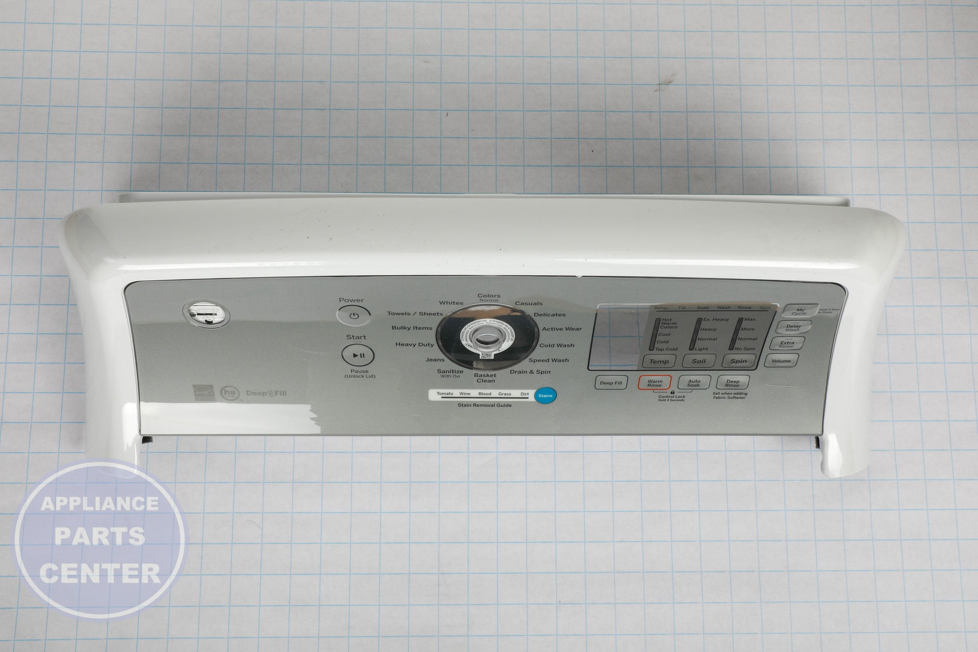 CONTROL PANEL 680/685 WHITE WH22X31917 - Detailed view of durable material