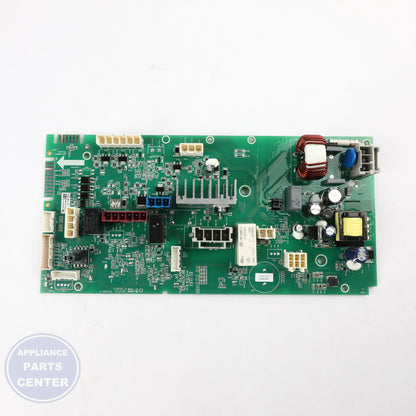 MAIN CONTROL BOARD FL WASHER LE W/INSTRUCTIONS WH22X38697 - Side view with precise engineering specs