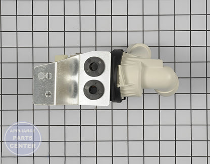 Drain Pump WH23X10015 - Side view with 4.5 inches x 3 inches x 2.5 inches dimensions