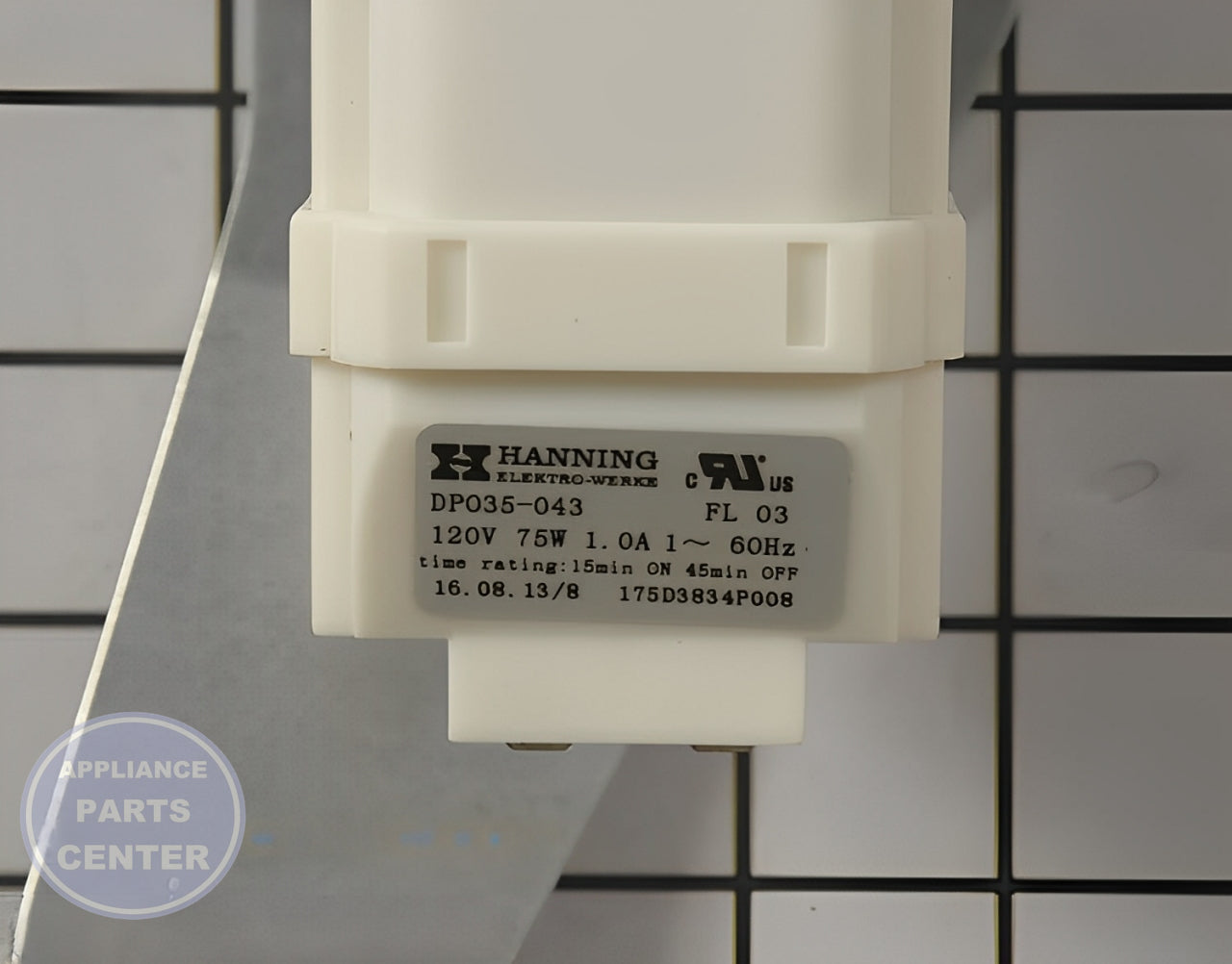 GE WASHER DRAIN PUMP WH23X10043 - Detailed view of durable construction