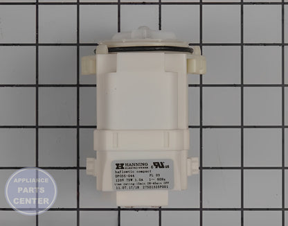 GE WASHER DRAIN PUMP WH23X10051 - Detailed view of pump's technical details