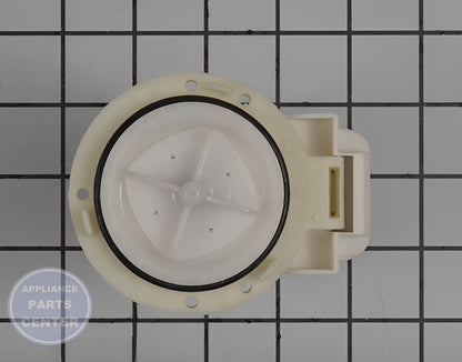 GE WASHER DRAIN PUMP WH23X10051 - Main view showing efficient drainage for GE models