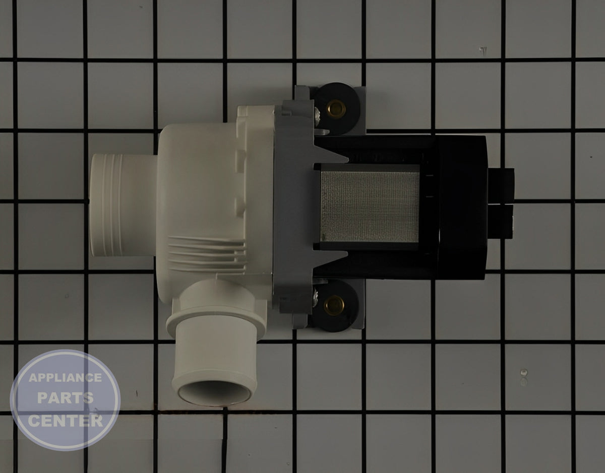 GE WASHER DRAIN PUMP WH23X26206 - Installation in GE Washer/Dryer Combo showing key mounting points