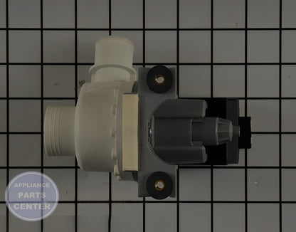 GE WASHER DRAIN PUMP WH23X26206 - Installation in GE Washer/Dryer Combo showing key mounting points