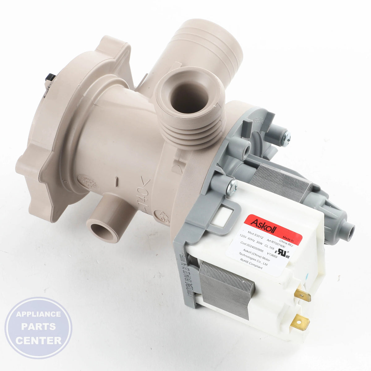GEH Washing Machine Drain Pump WH23X26327 - Installation in GEH model, showcasing key mounting points