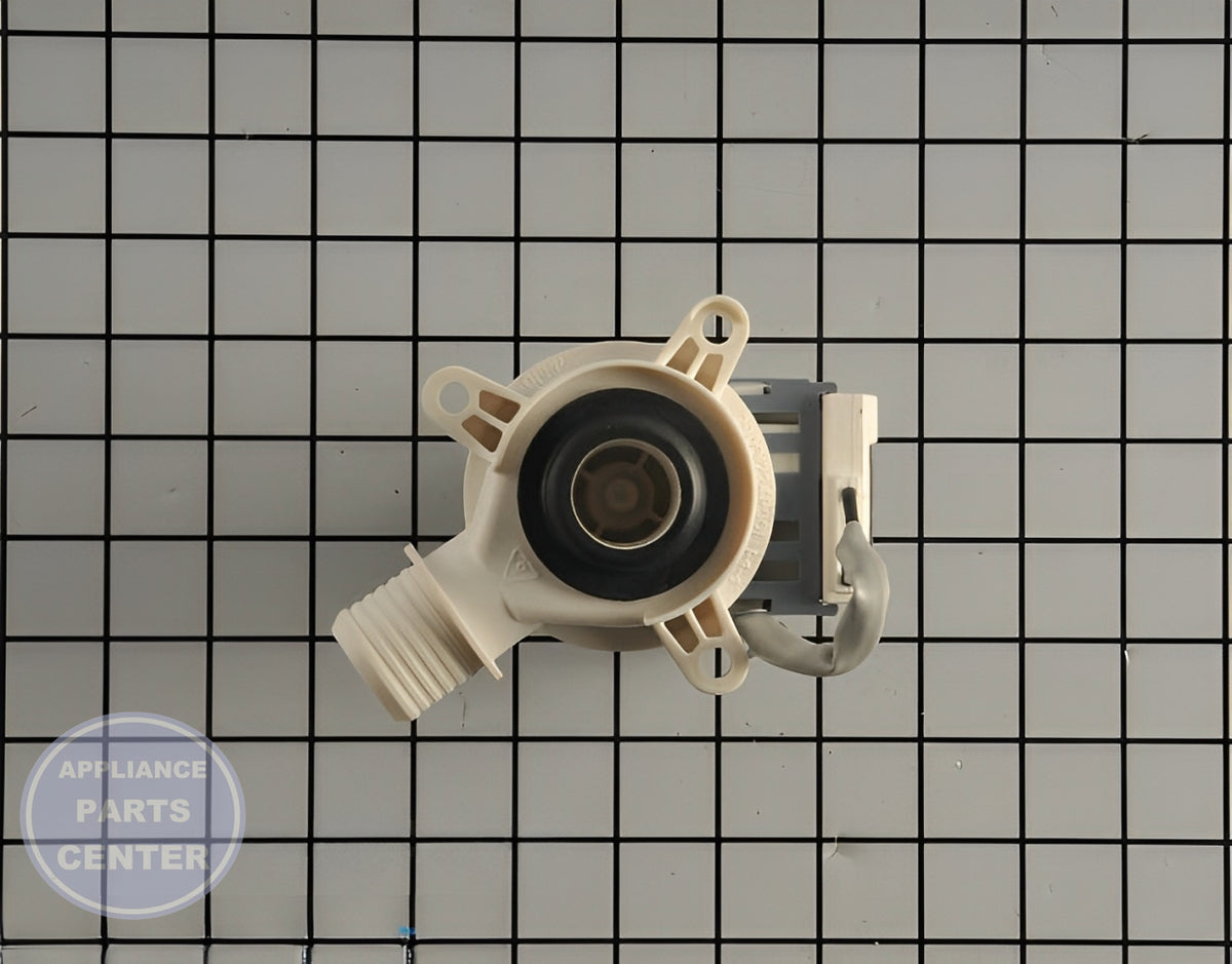 GE WASHER DRAIN PUMP ASSEMBLY WH23X28418 - Detailed view of high-quality technical details