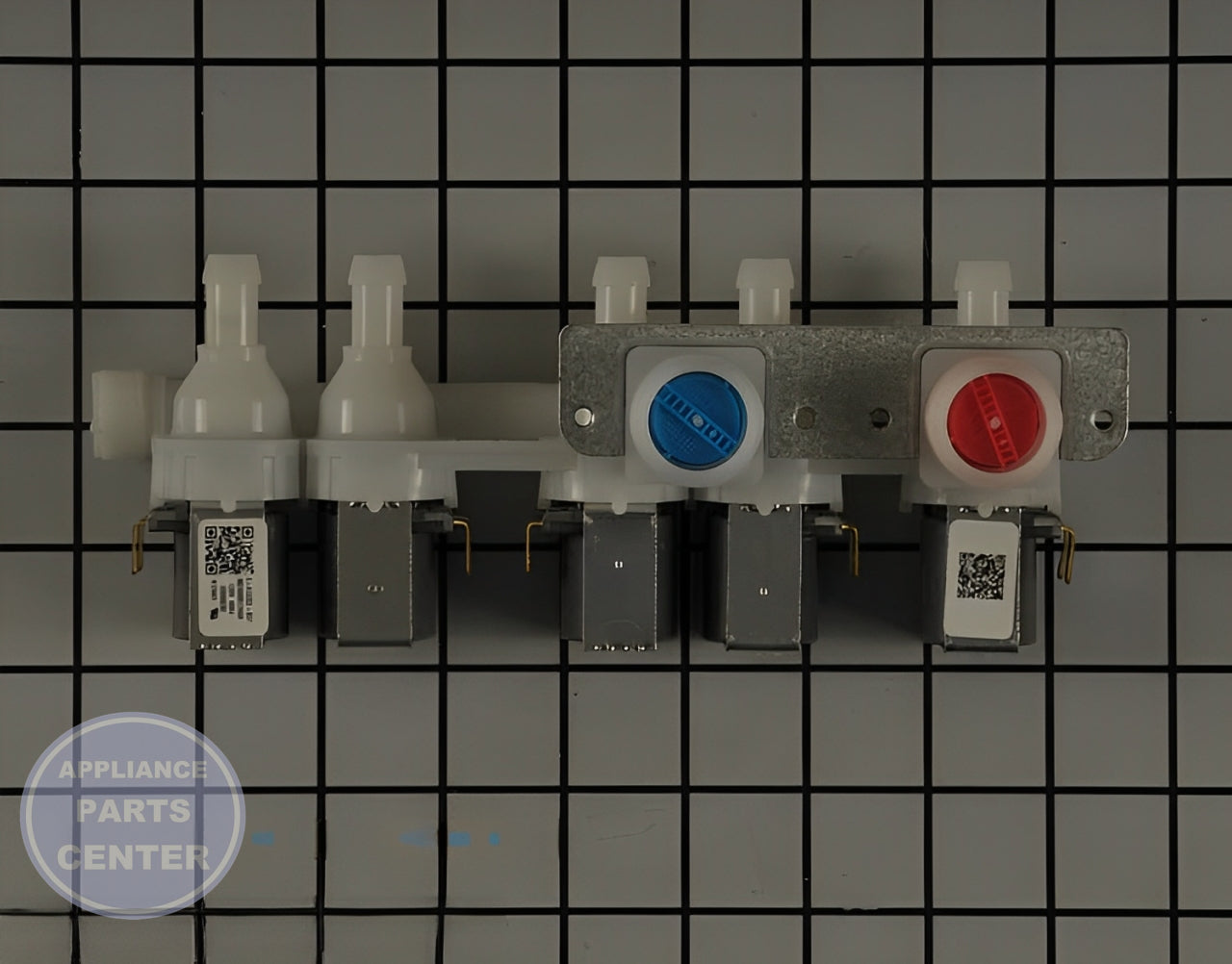 GE WATER VALVE WH23X29553 - Main view showing valve & float assembly for GE Washing Machines