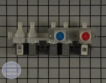 GE WATER VALVE WH23X29553 - Main view showing valve & float assembly for GE Washing Machines