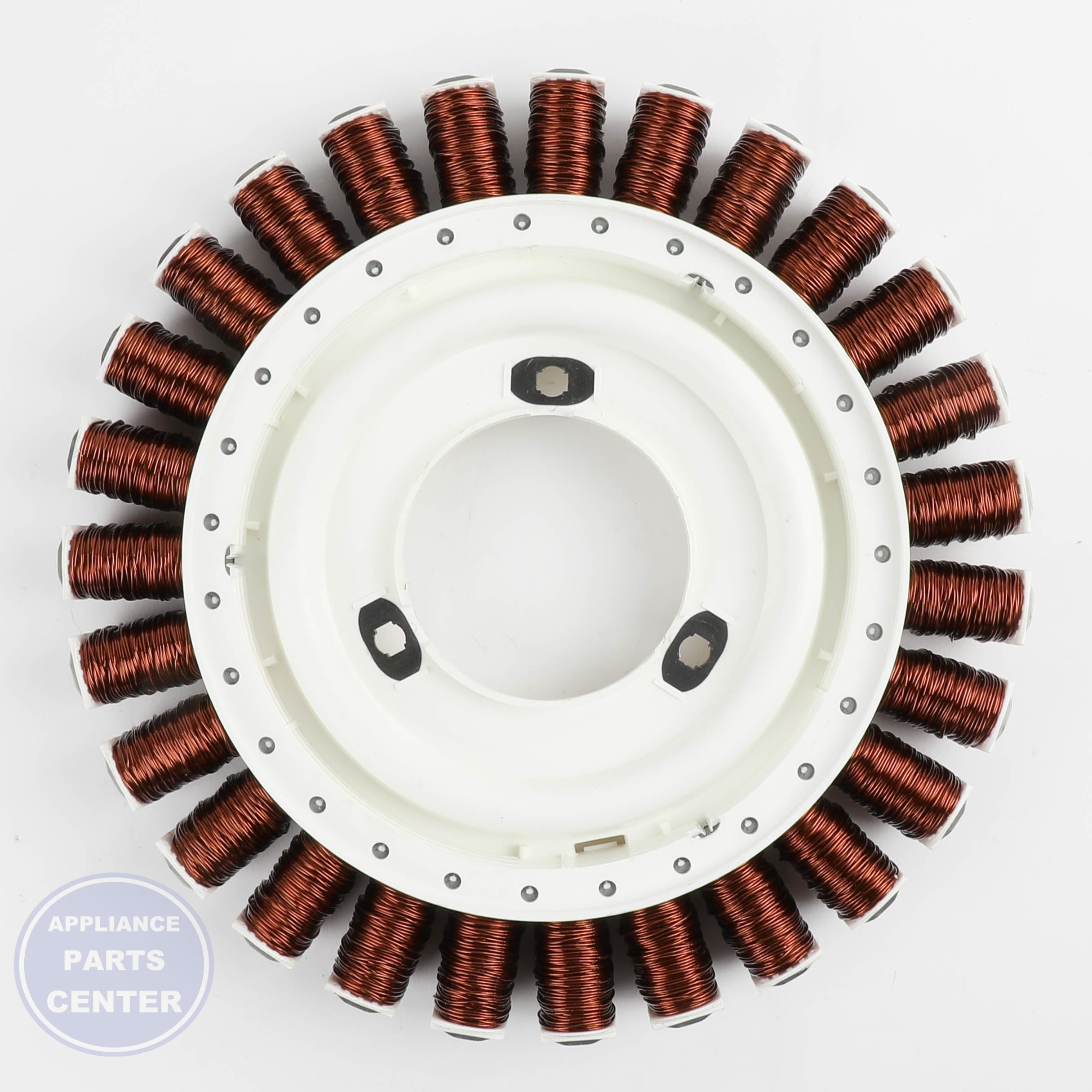 GEH STATOR WH39X10013 - Installation in GEH XYZ-100 model showing key mounting points