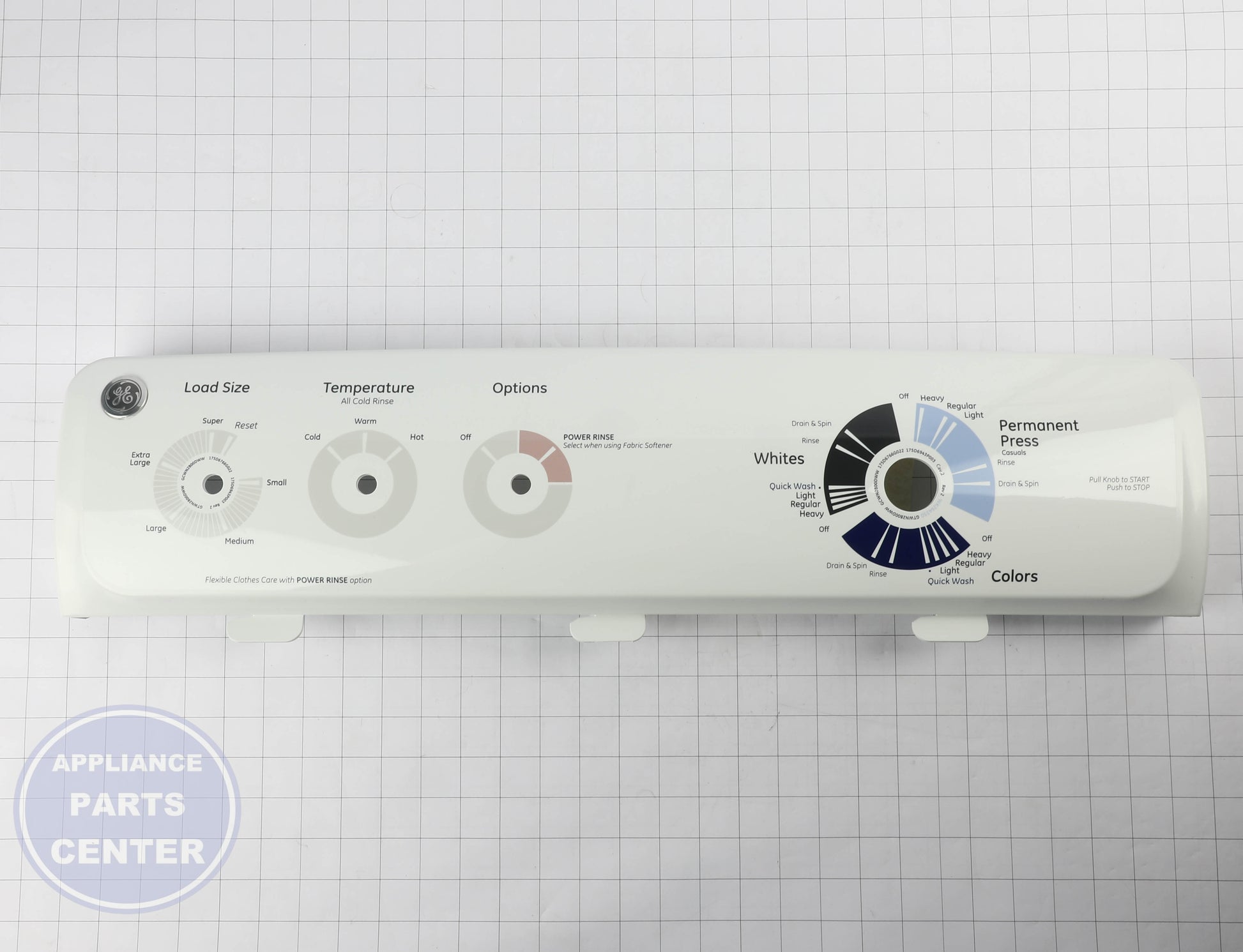 GEH WASHING MACHINE BACKSPLASH WH42X22721 - Installation in GEH-3000 series showing secure mounting points